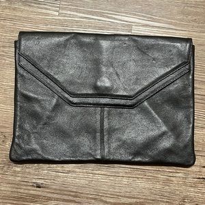 🔴 Vintage Leather Envelope Clutch